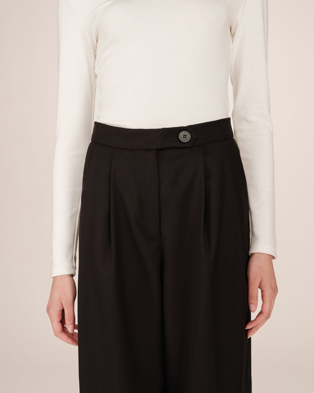 Pantalon Tailleur Noir Strokes