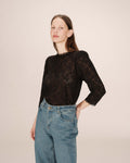 Black High-Neck Blouse Stella