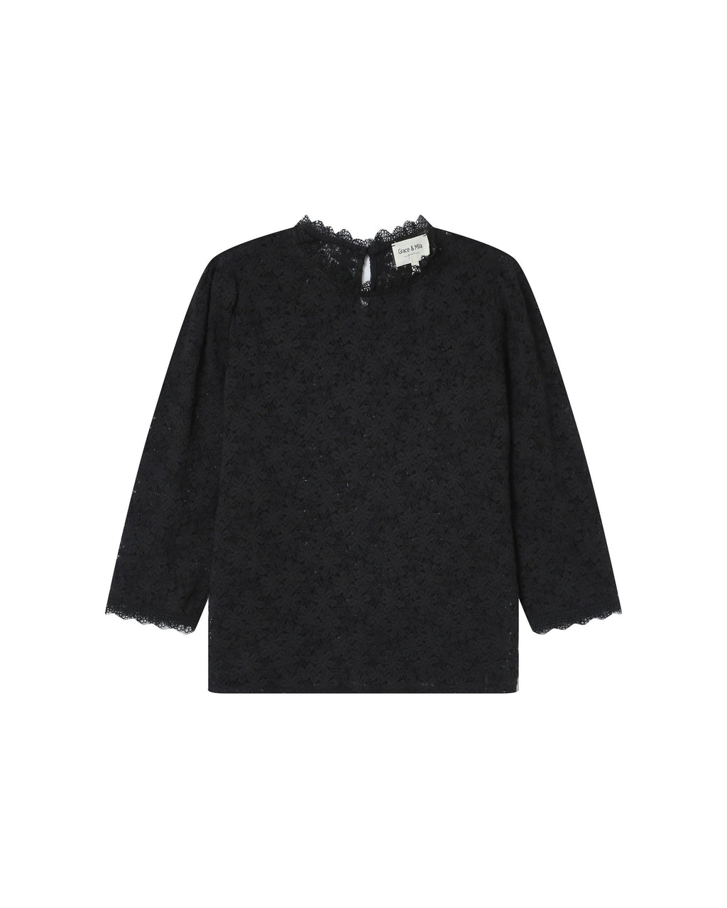 Black High-Neck Blouse Stella