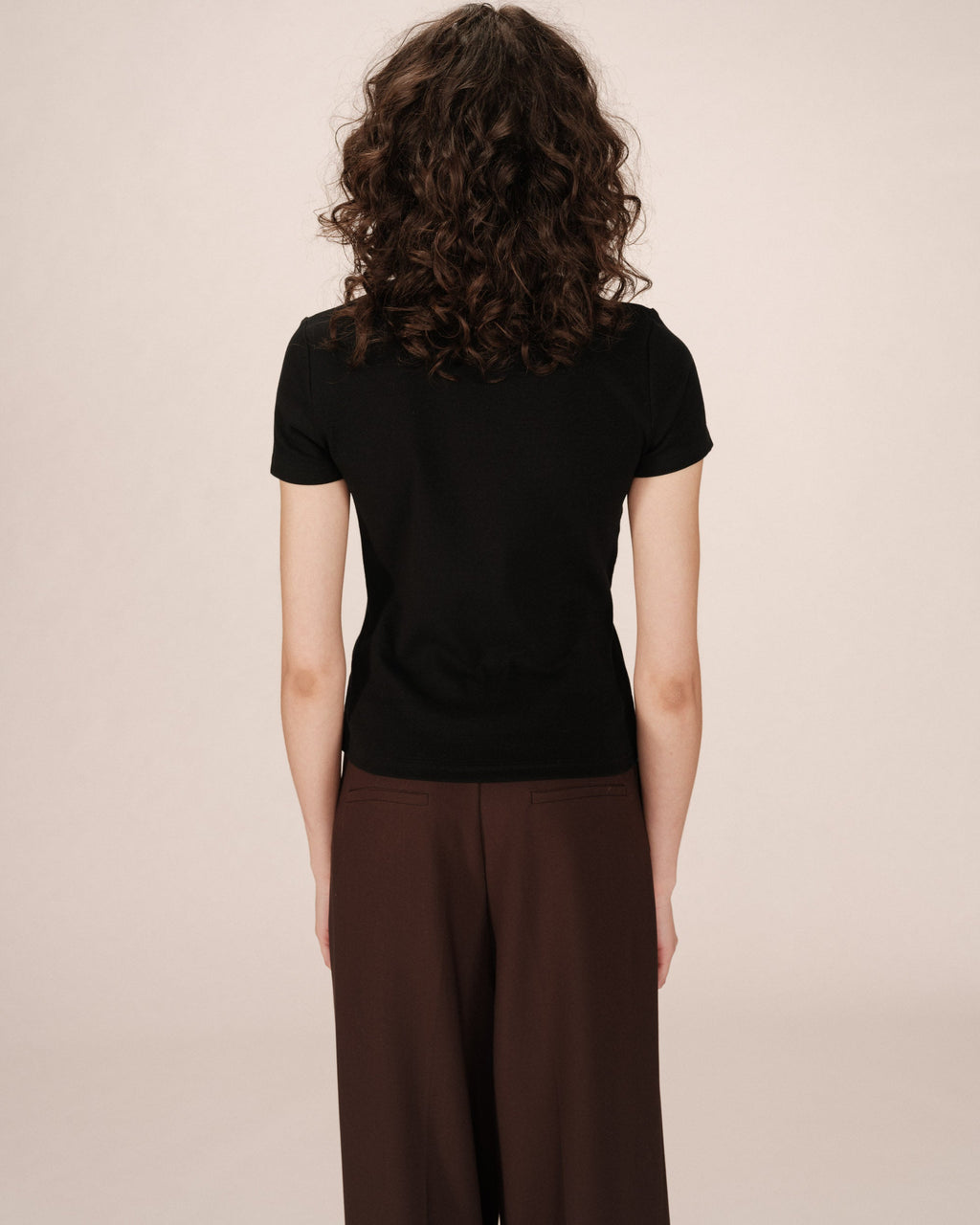 Black Round Neck T-Shirt Sure