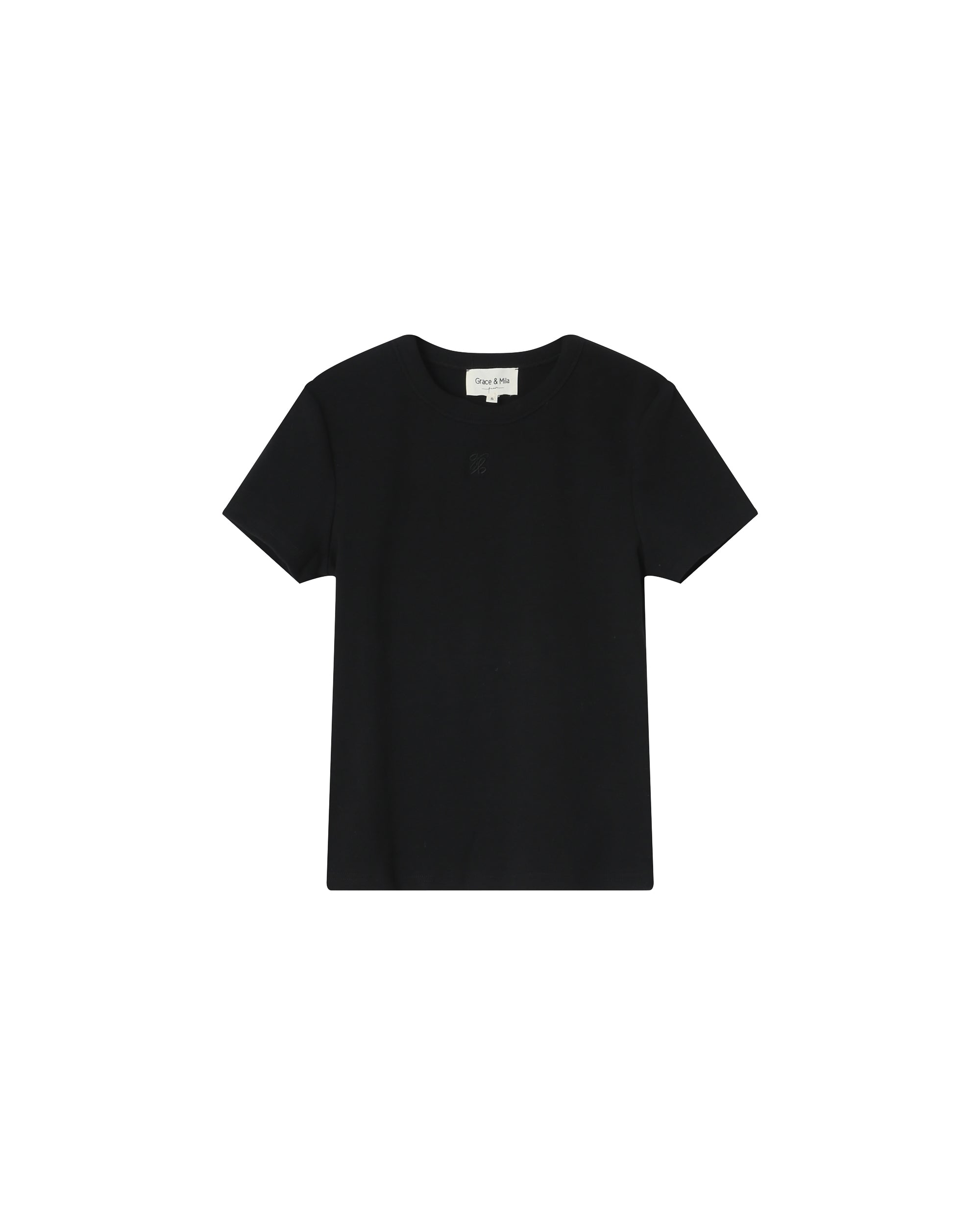 Black Round Neck T-Shirt Sure