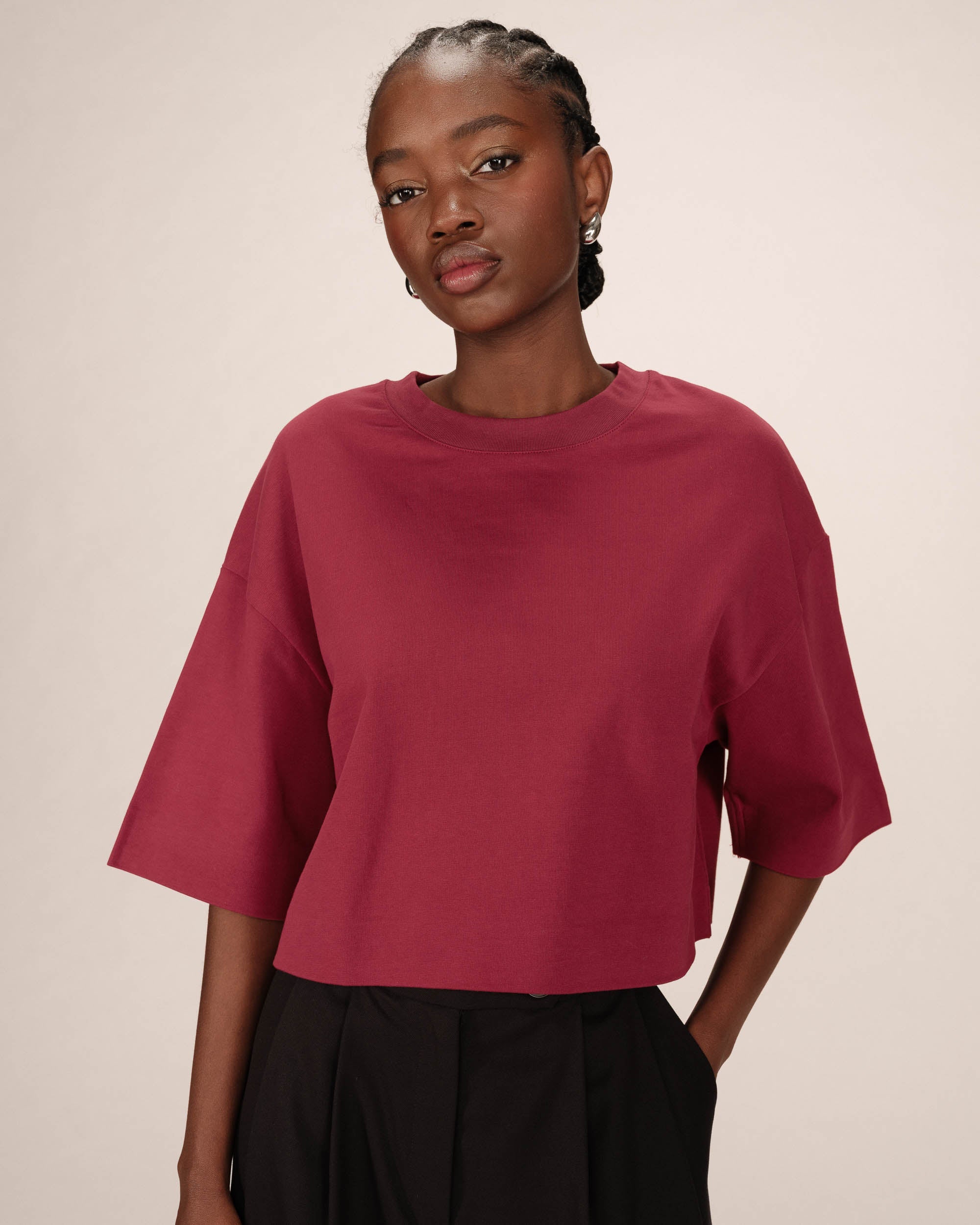 Bordeaux Crop Top Star