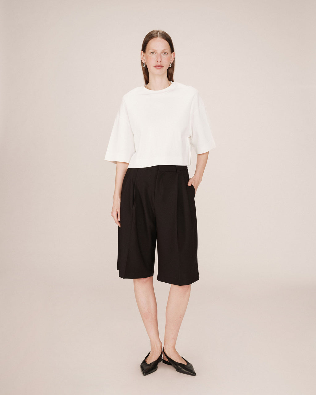 Ivory Crop Top Star