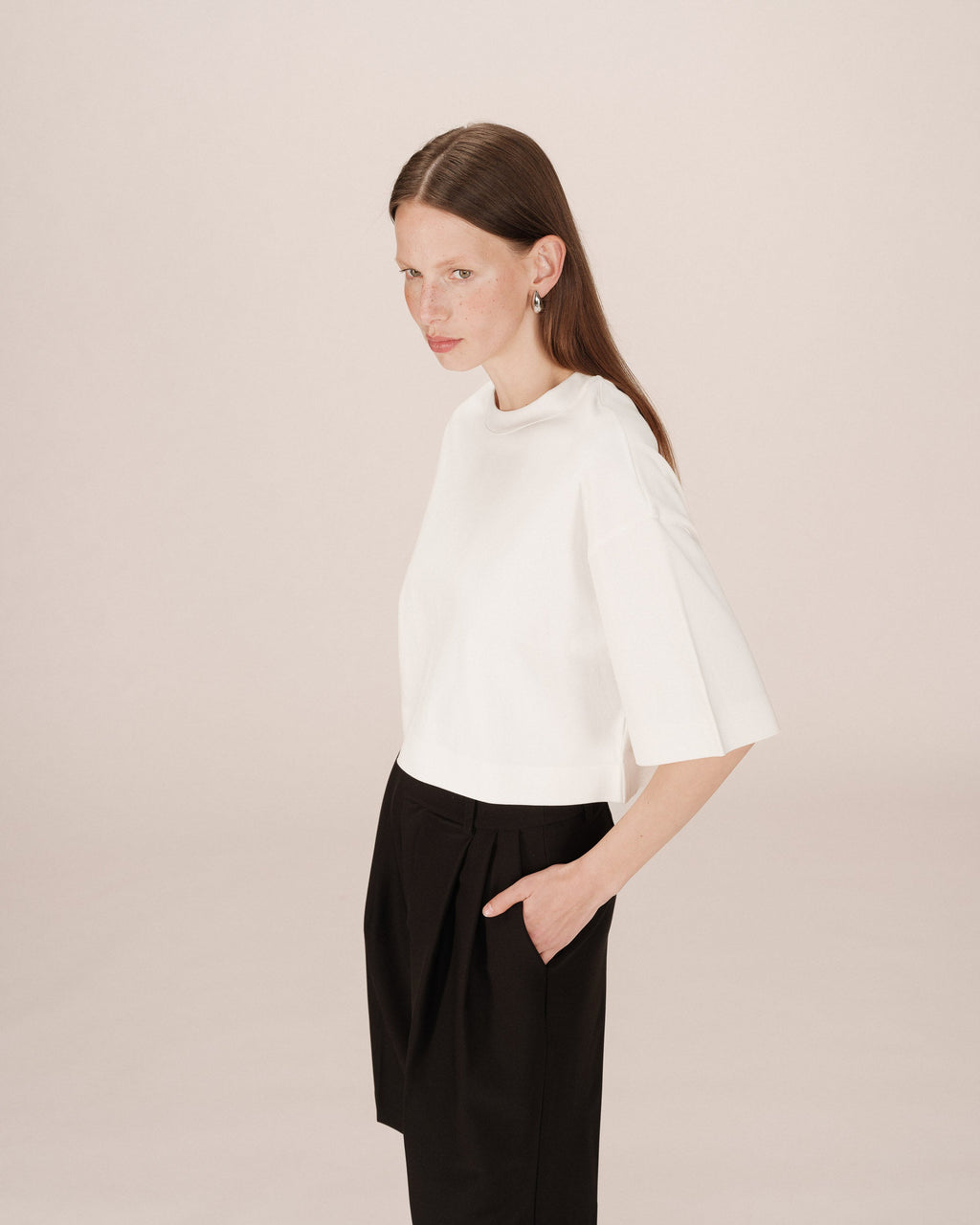 Ivory Crop Top Star