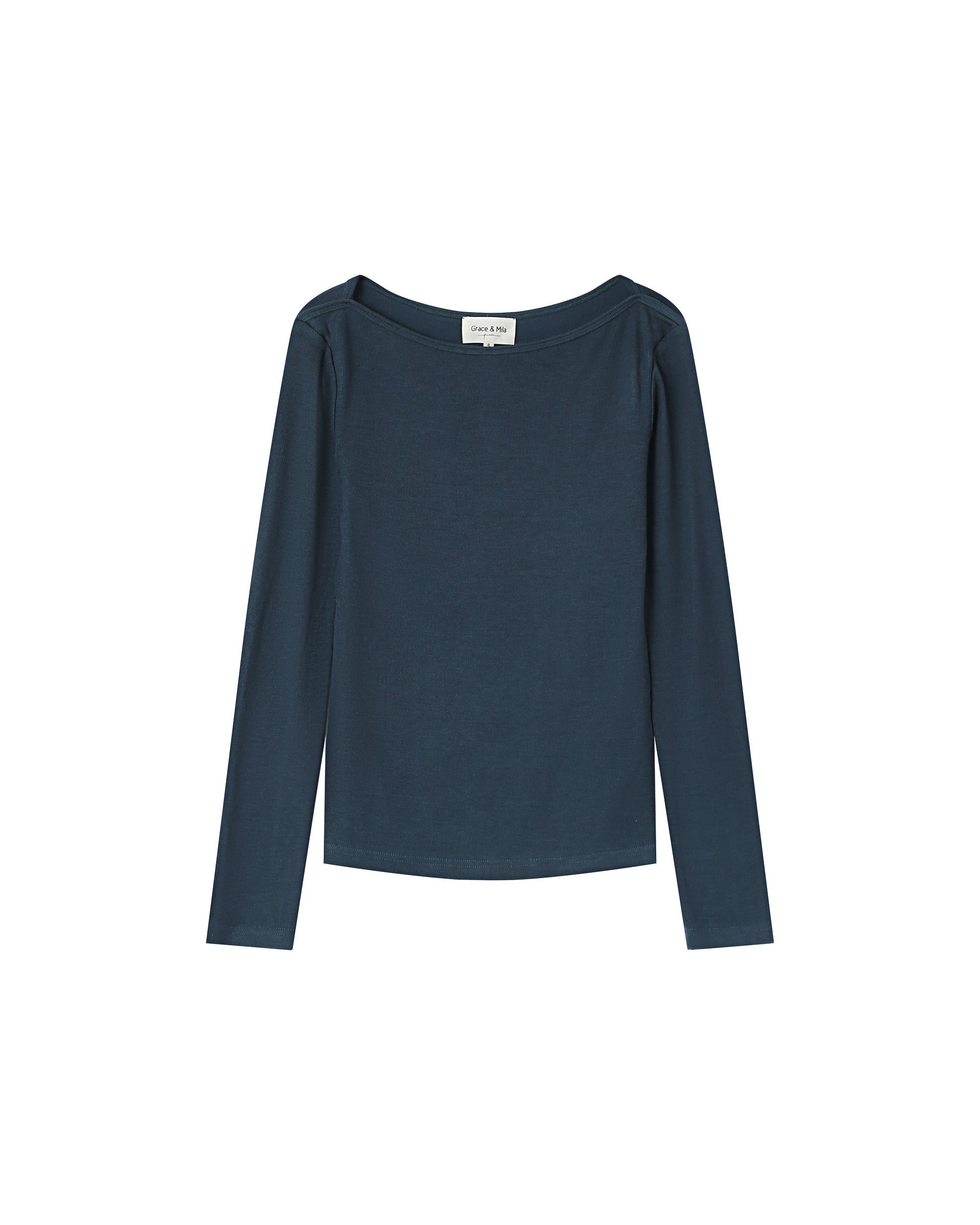 Stanley Petrol Blue Boat Neck Top