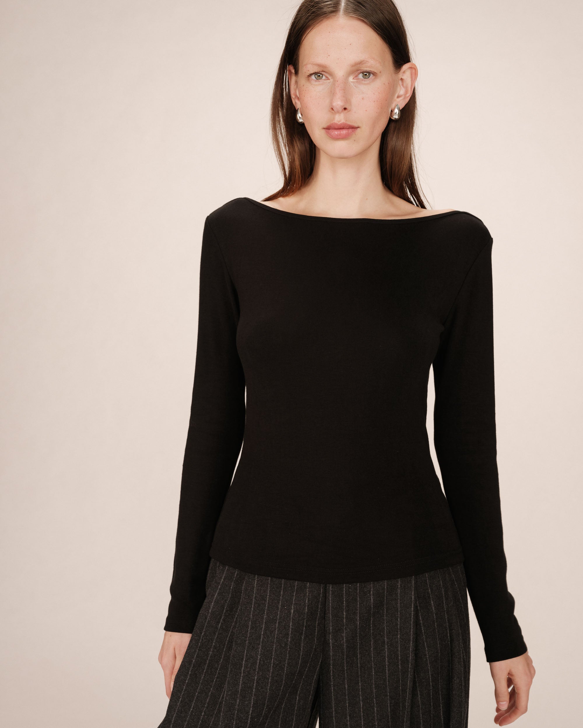 Top Col Bateau Noir Stanley