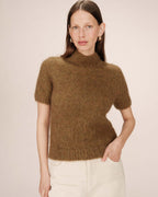 Olive Funnel Neck Jumper Saule