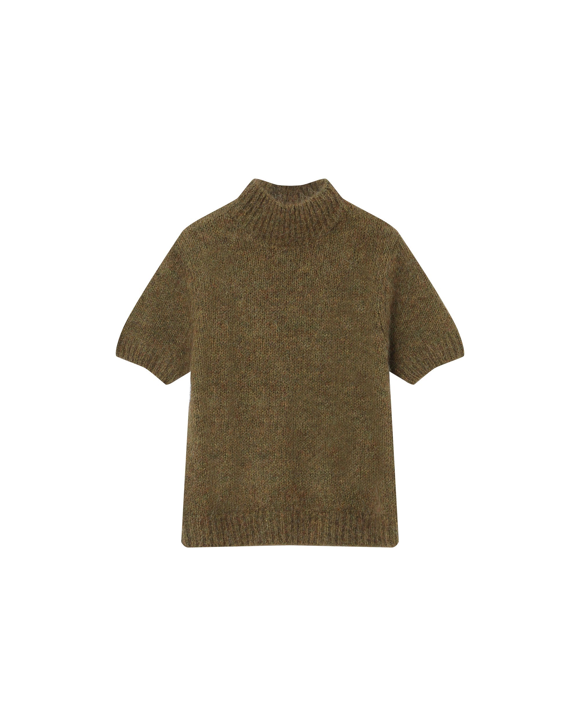 Olive Funnel Neck Jumper Saule