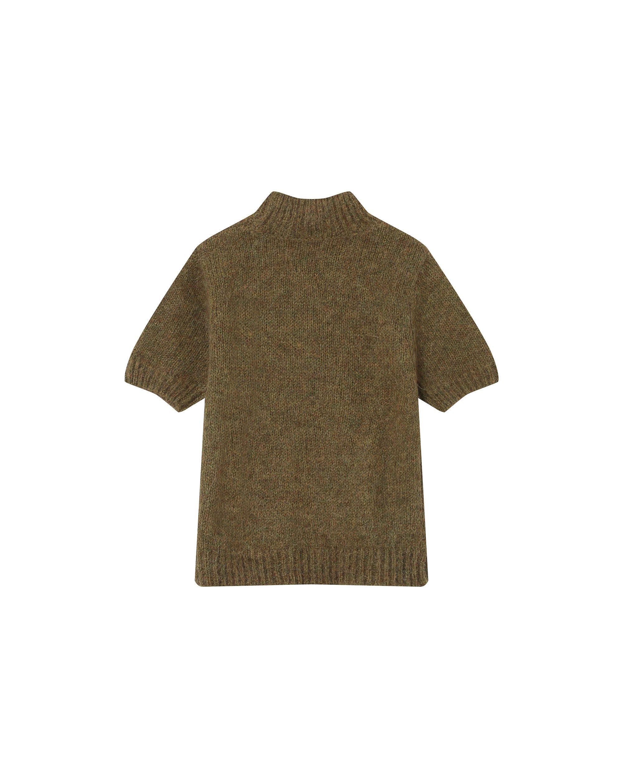 Olive Funnel Neck Jumper Saule