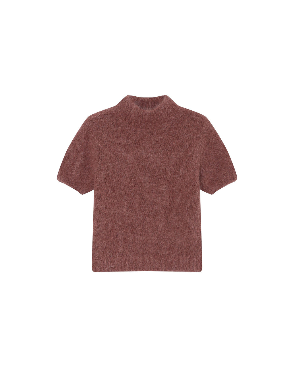 Pull Col Montant Terracotta Saule