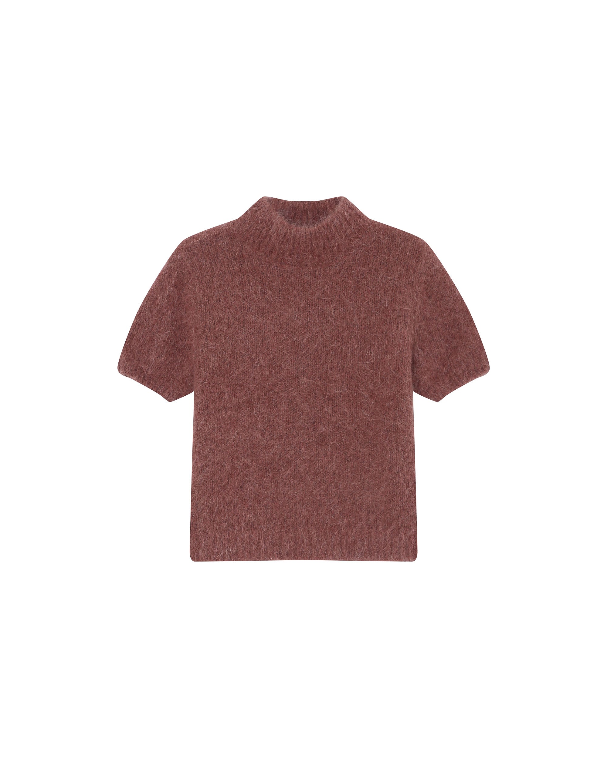 Pull Col Montant Terracotta Saule