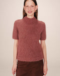 Pull Col Montant Terracotta Saule