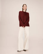 Pull Col Montant Bordeaux Salty