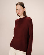 Pull Col Montant Bordeaux Salty