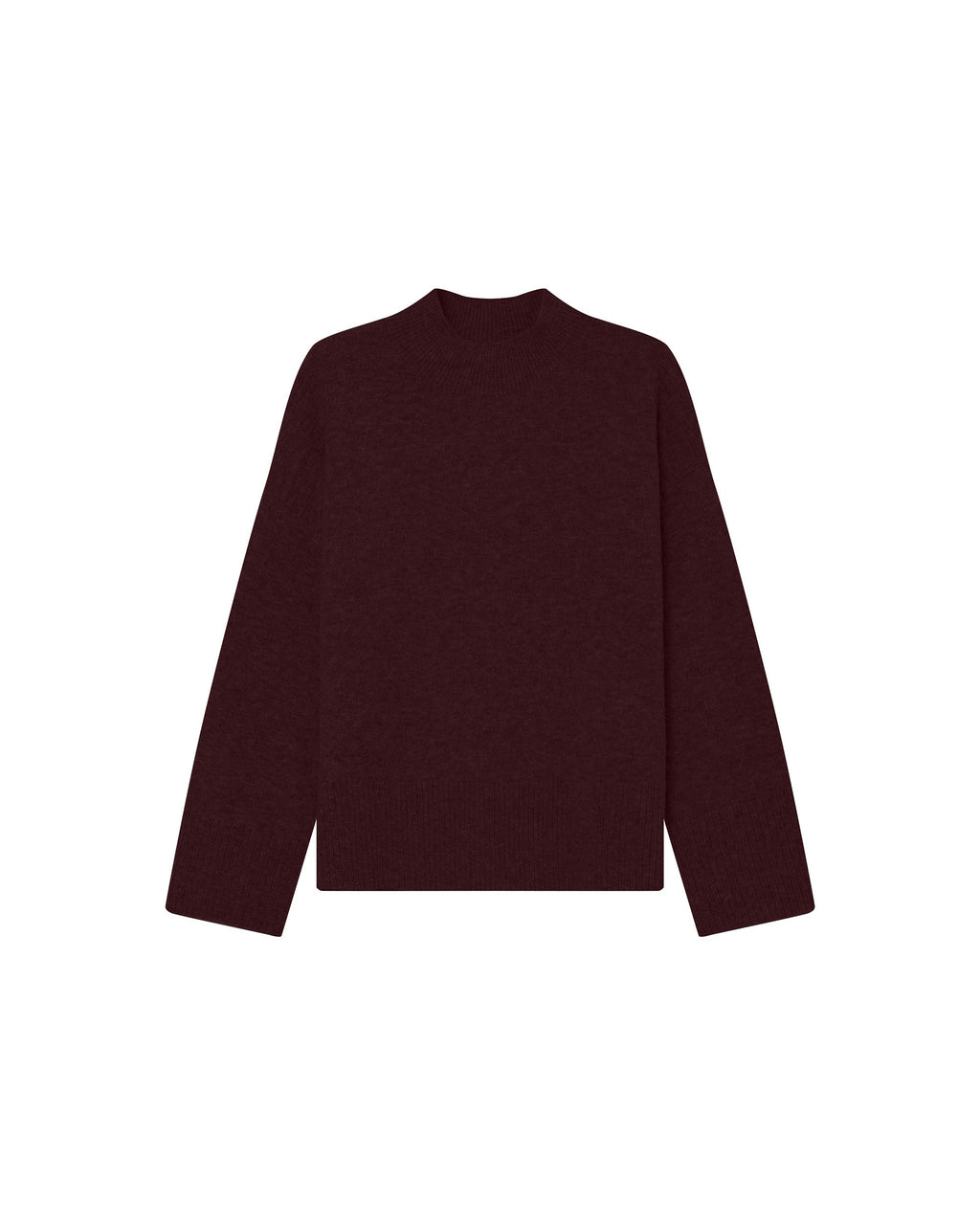 Pull Col Montant Bordeaux Salty