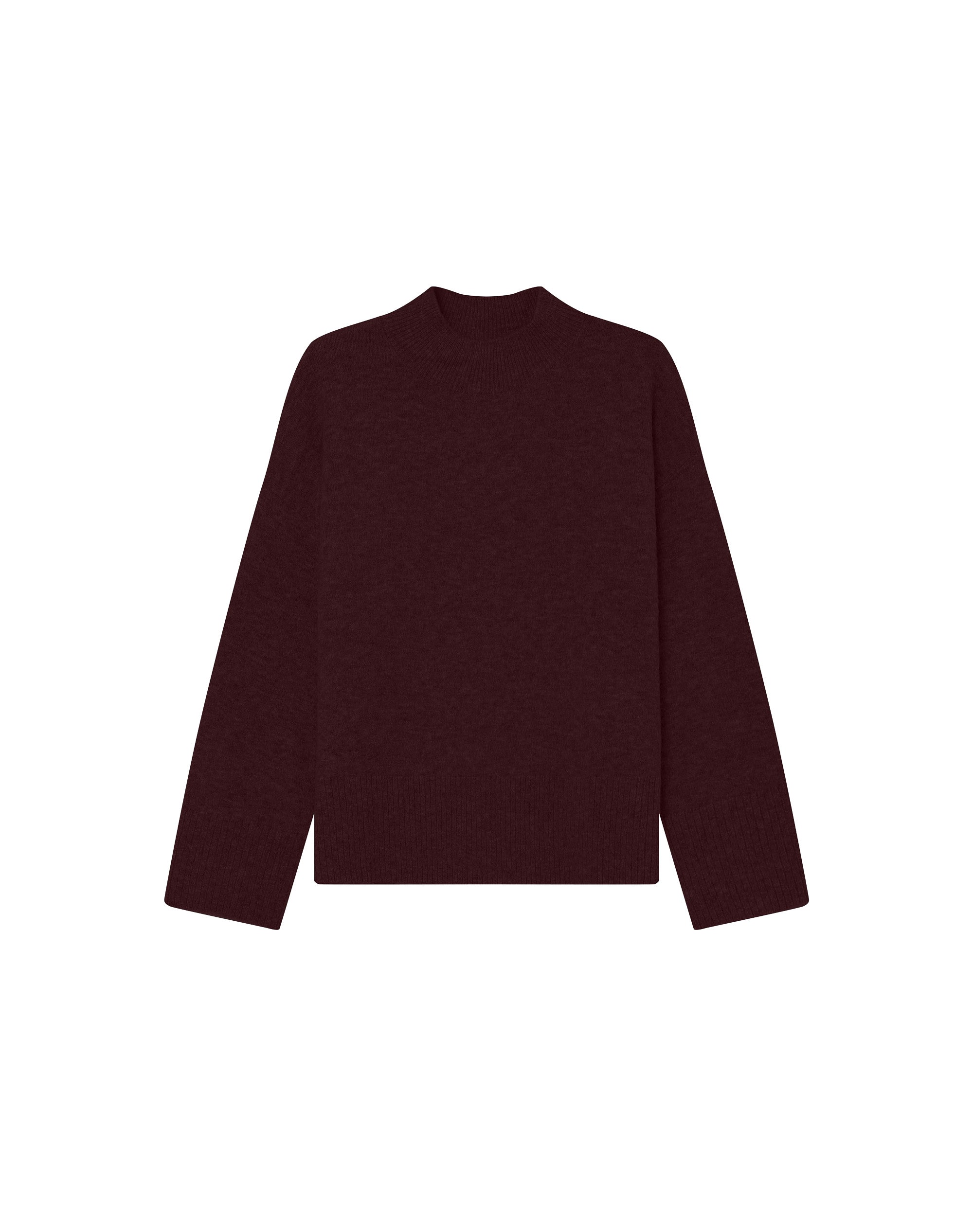 Pull Col Montant Bordeaux Salty