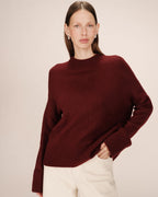 Pull Col Montant Bordeaux Salty