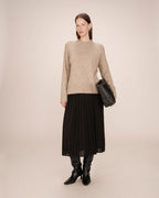High-Neck Jumper Greige Salty