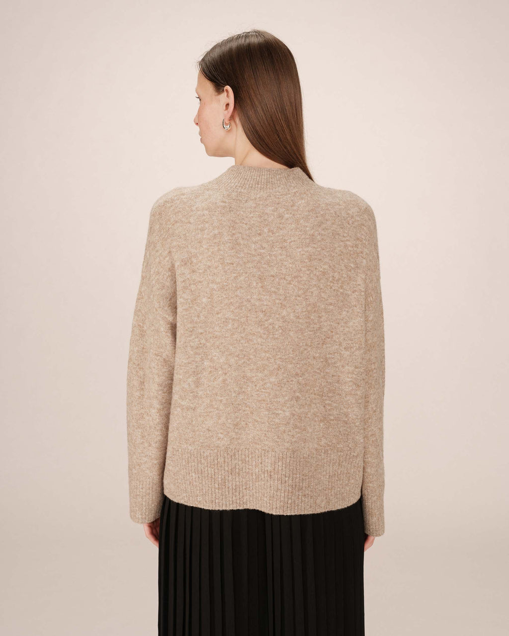 High-Neck Jumper Greige Salty
