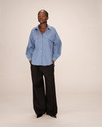 Chemise A Rayures Bleu Fossile Sorbet