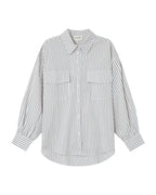 Chemise A Rayures Greige Sorbet