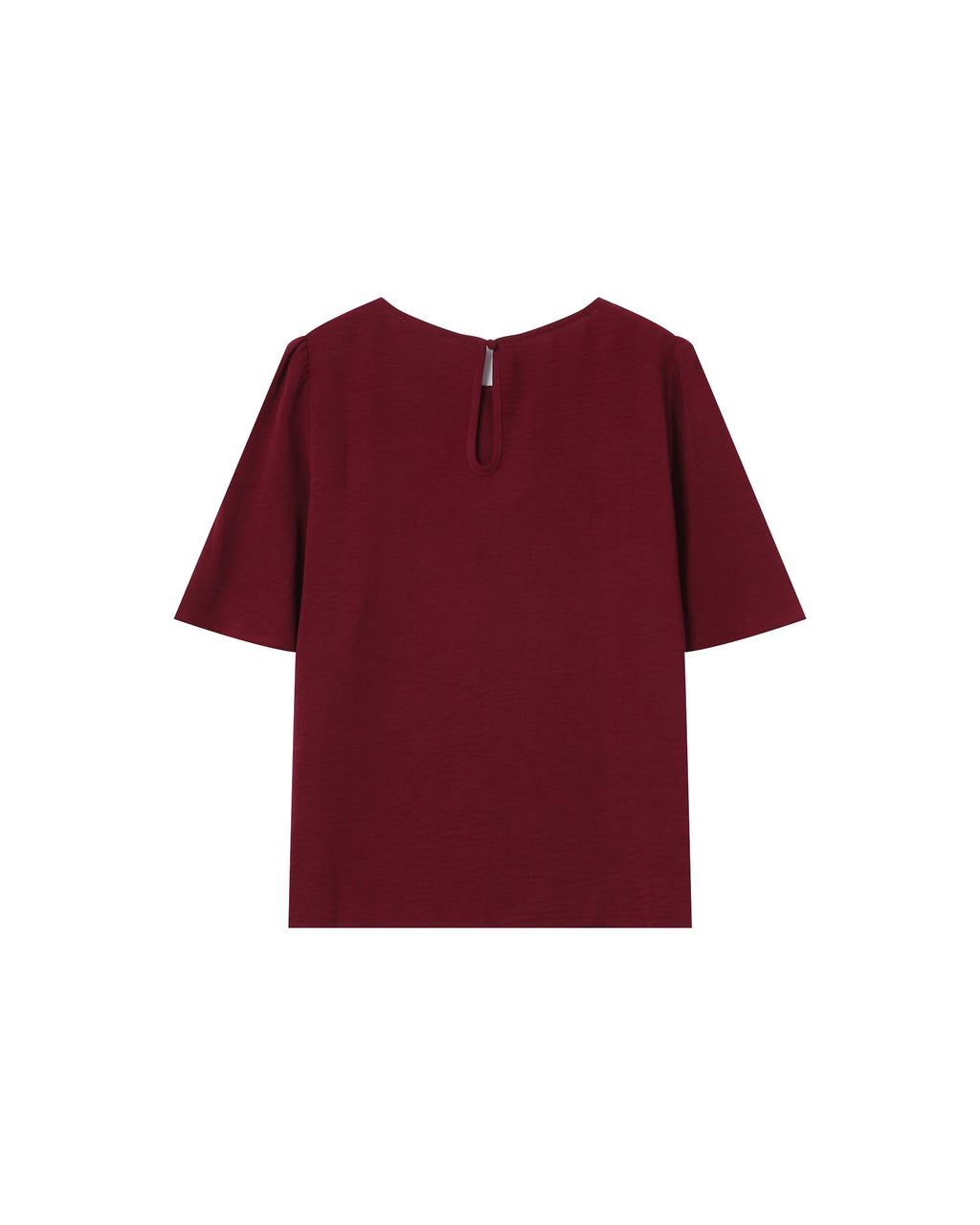 Fluid Round-Neck Top Bordeaux Shine