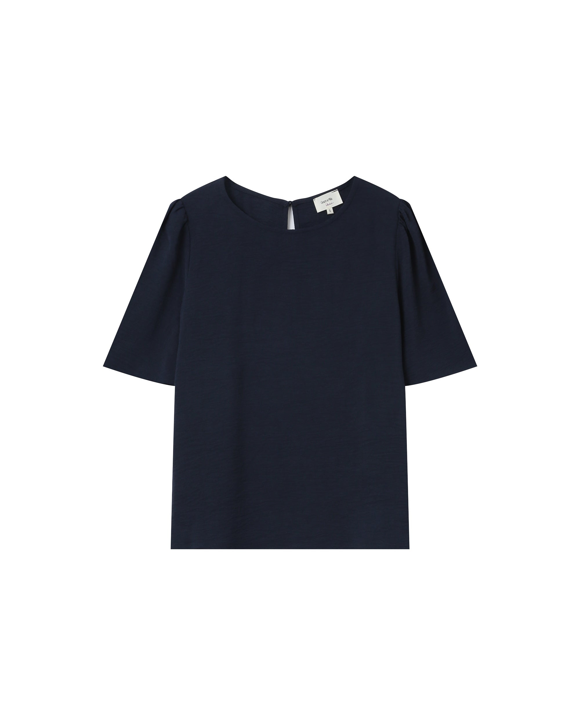 Top Fluide Col Rond Marine Shine