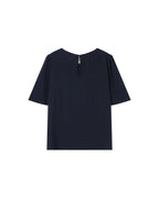 Top Fluide Col Rond Marine Shine
