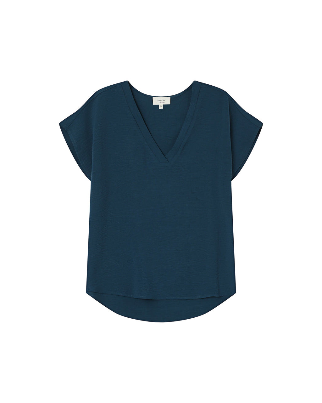 Fluid V-Neck Top Emerald Season