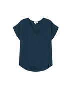 Fluid V-Neck Top Emerald Season