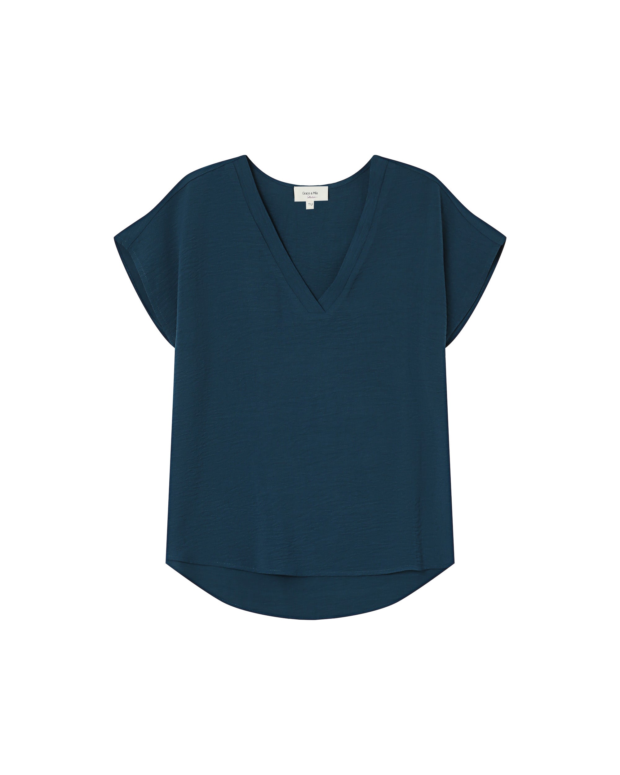 Fluid V-Neck Top Emerald Season