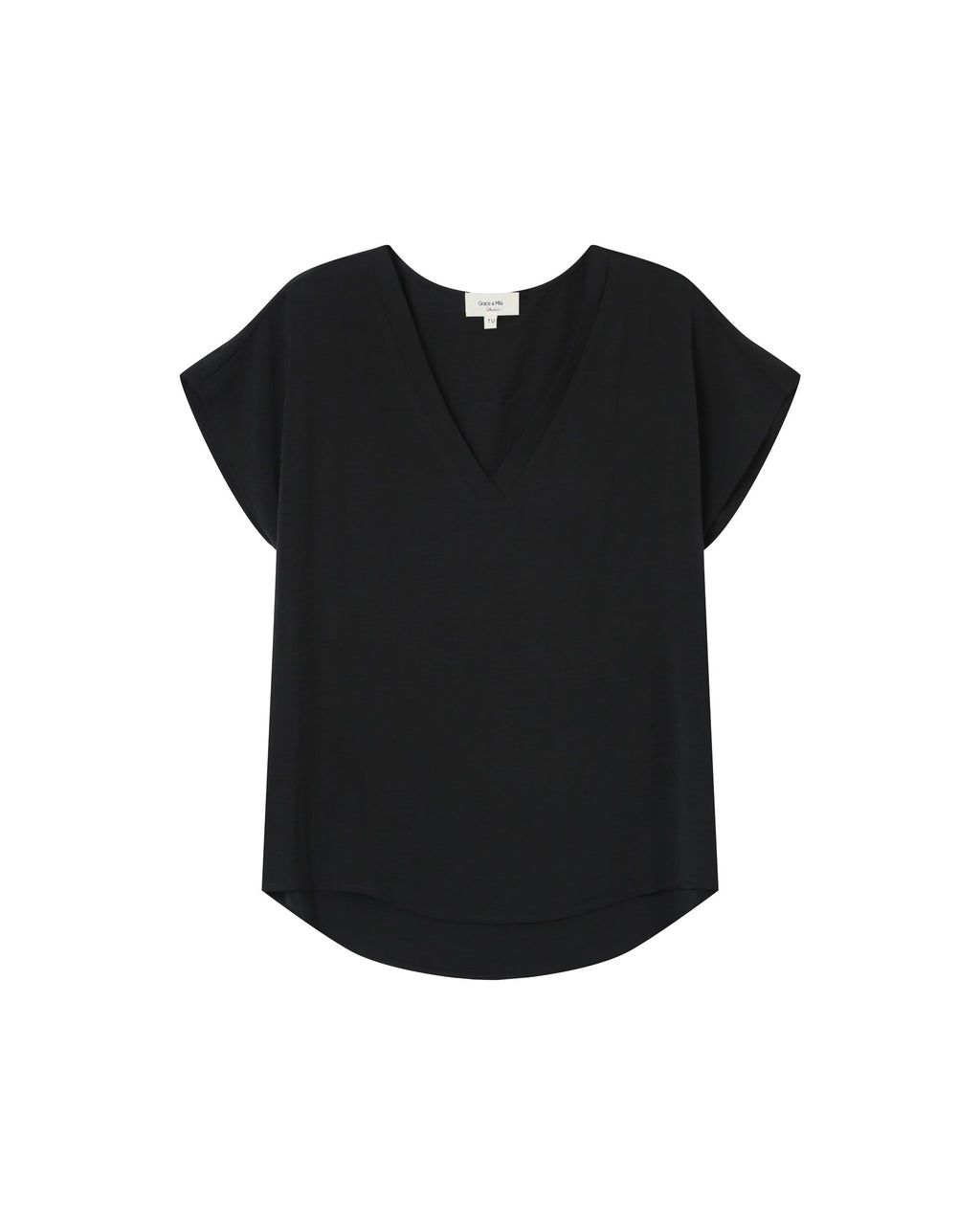 Fluid V-Neck Top Black Season