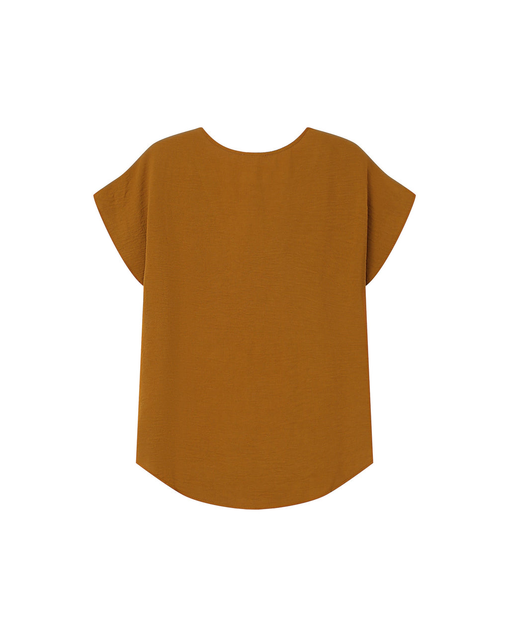 Fluid V-Neck Top Ochre Season