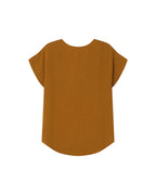 Fluid V-Neck Top Ochre Season