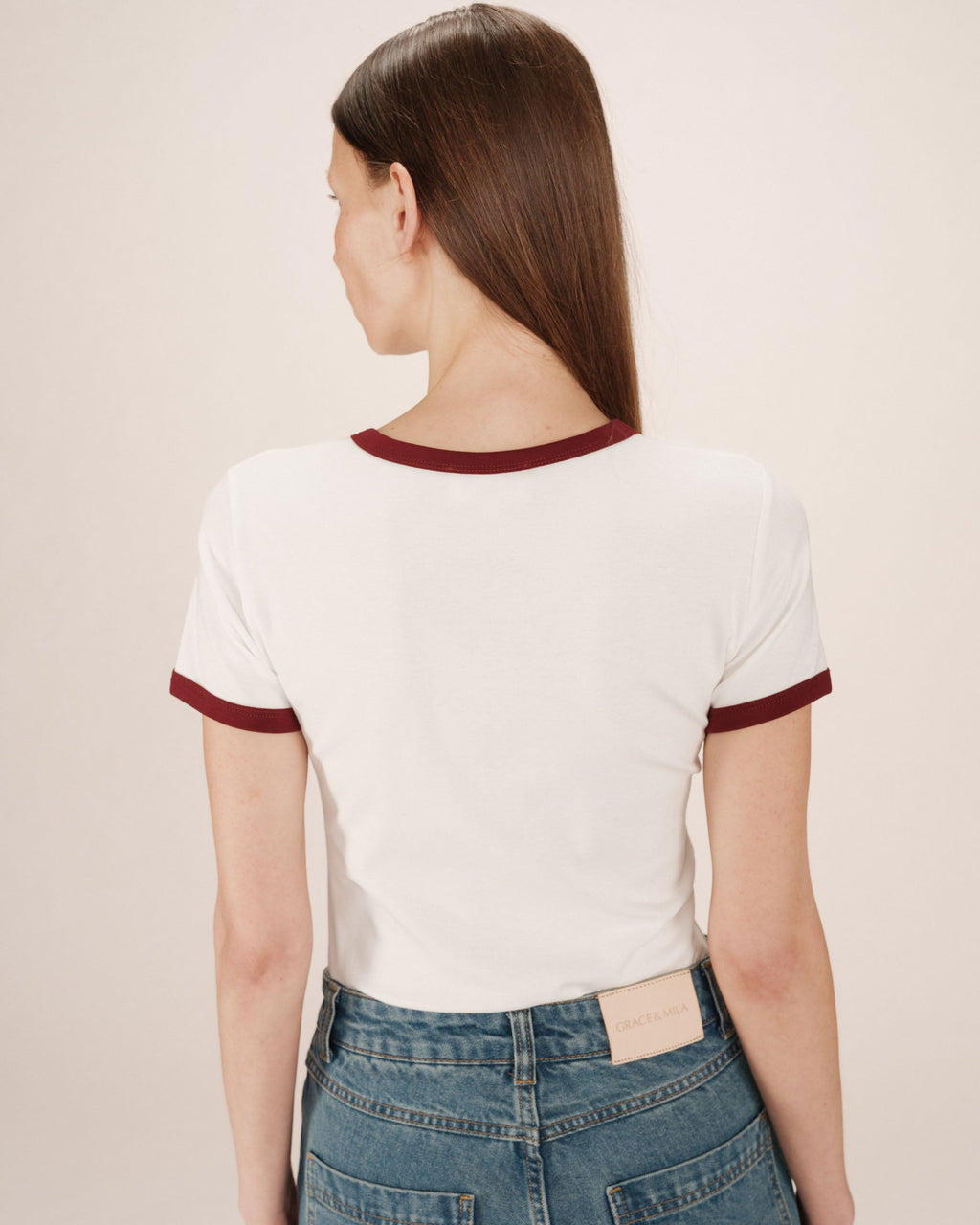 T-Shirt Monogramme G&M Brode Ecru Sany