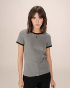 T-Shirt Monogramme G&M Brode Gris Sany