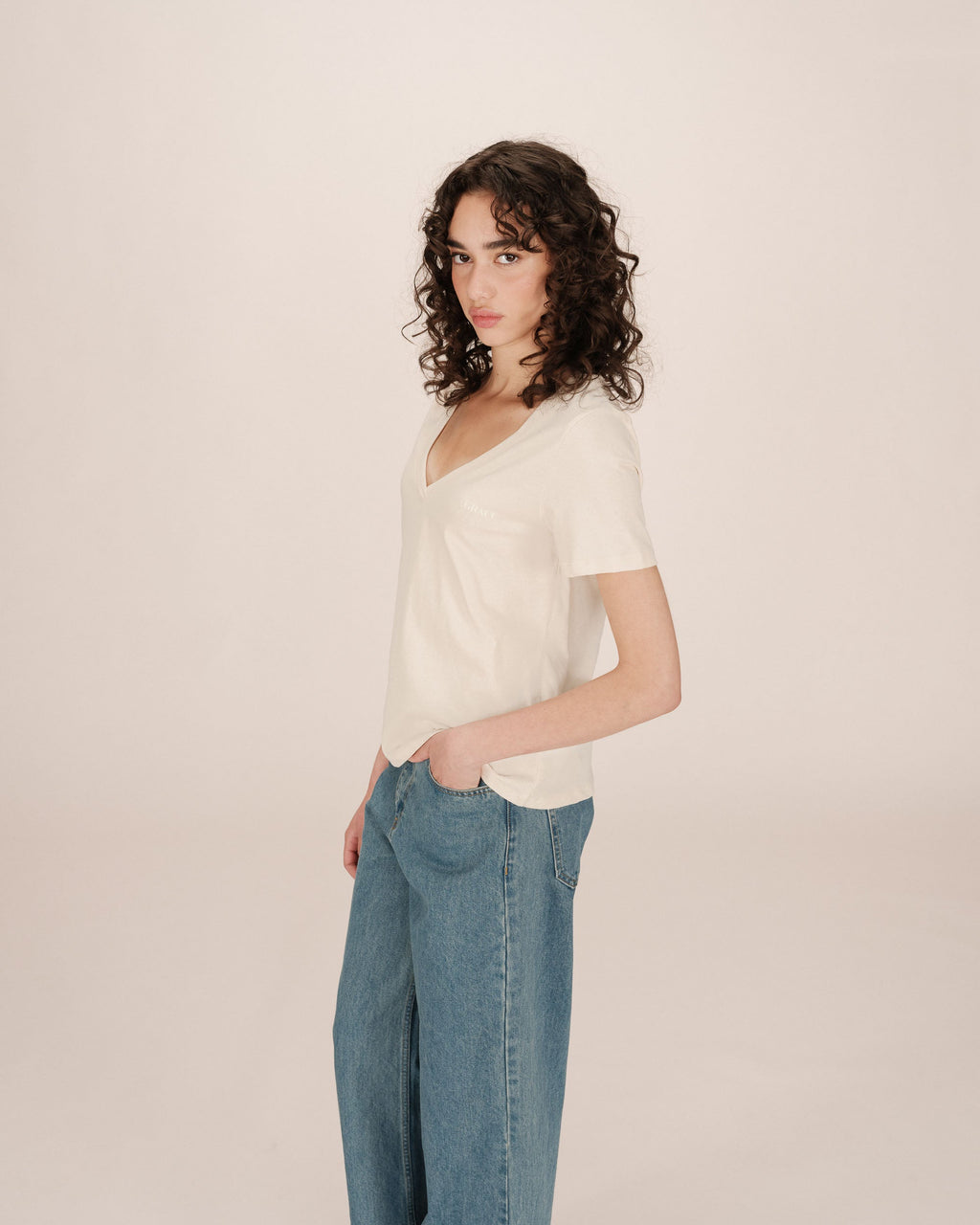 Samory Beige Message T-Shirt