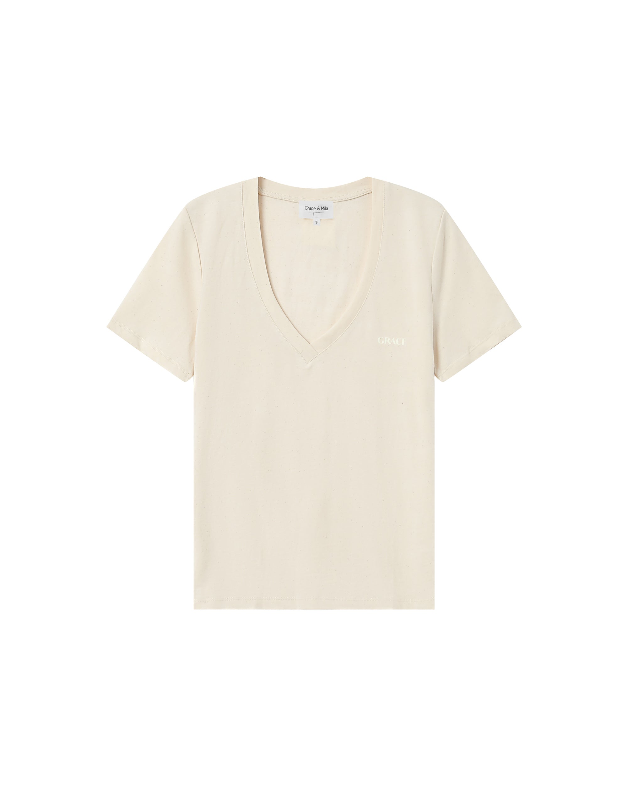 Samory Beige Message T-Shirt
