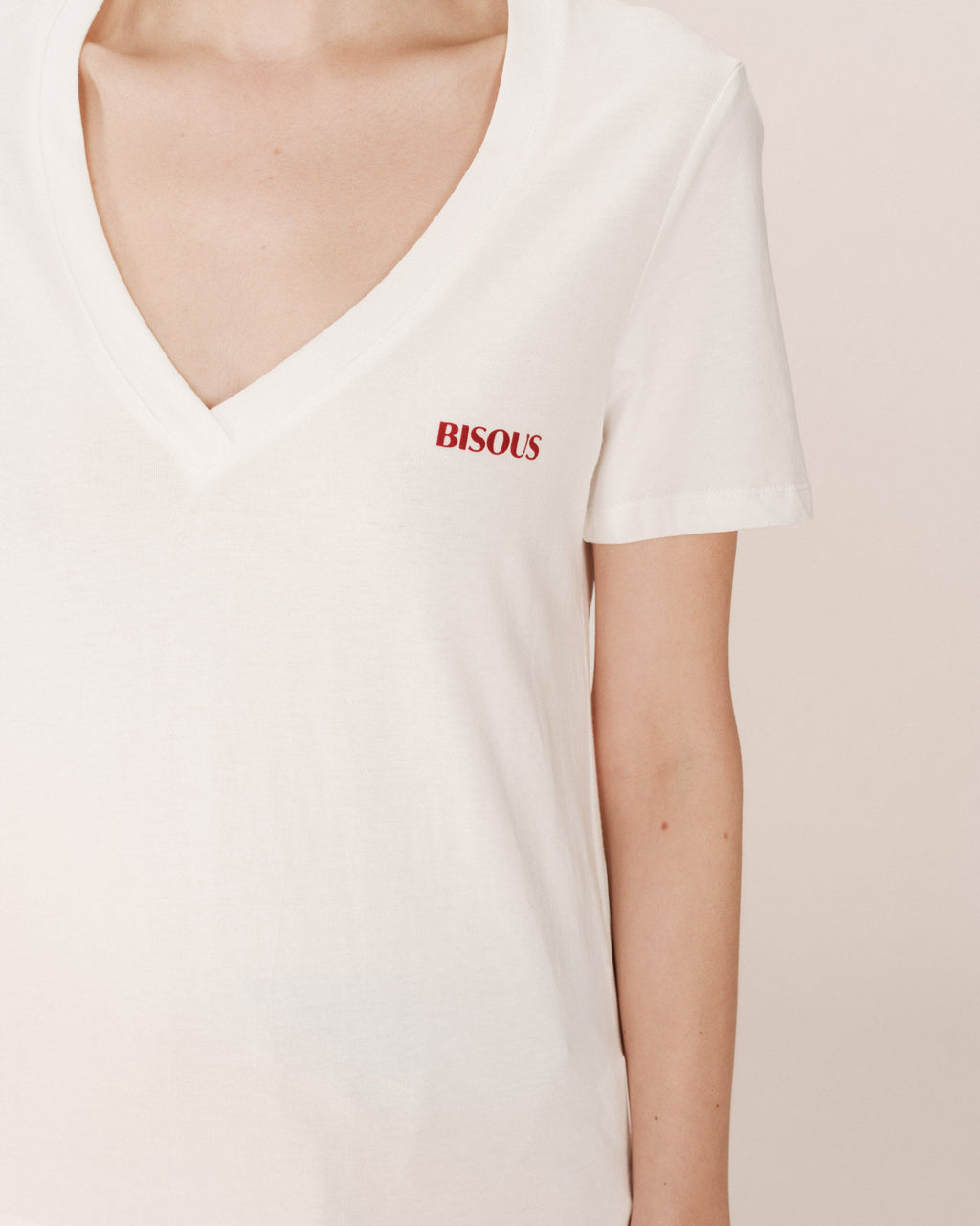Ivory Slogan T-Shirt Samory