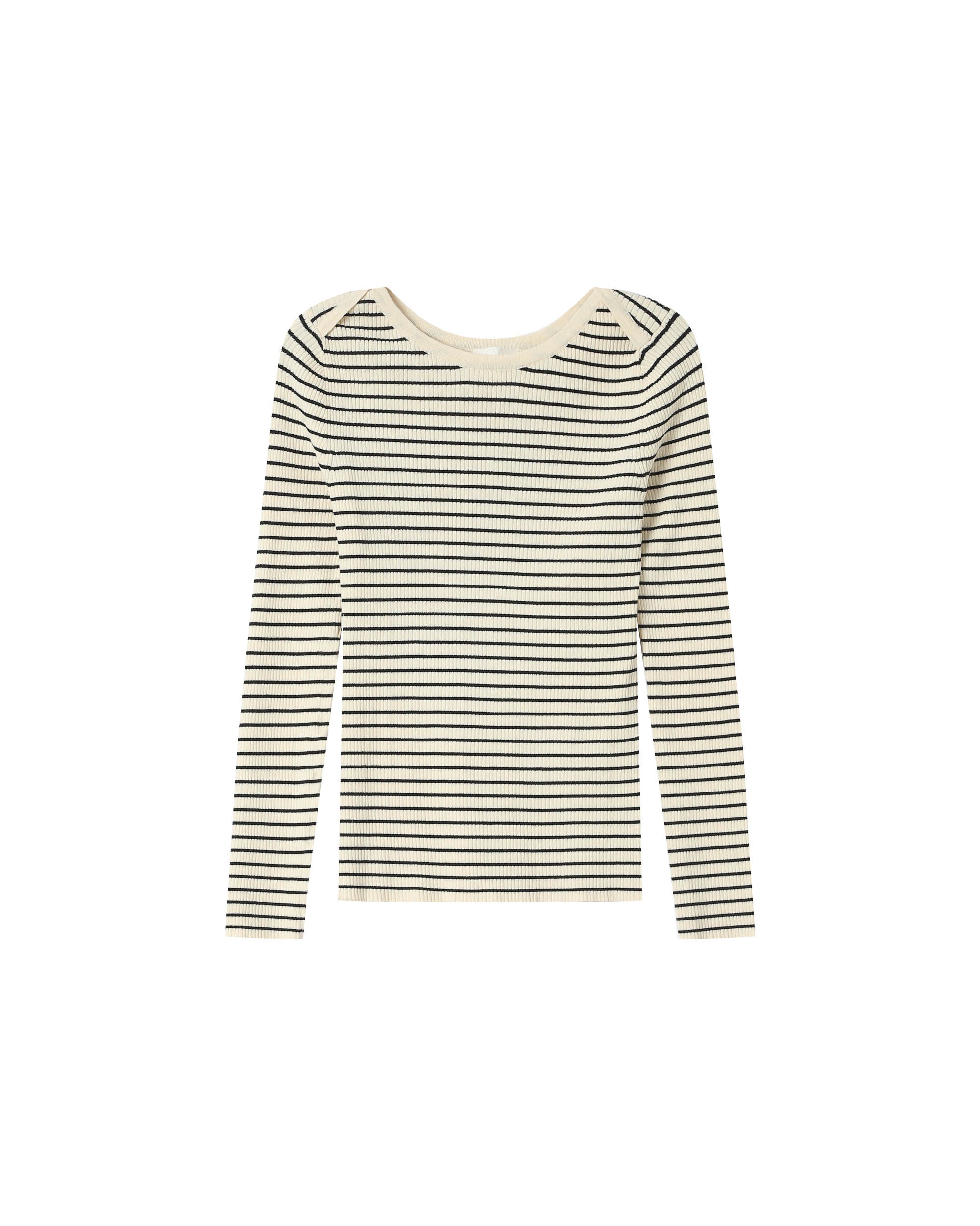 Pull A Rayures Marinières Ecru Samedi