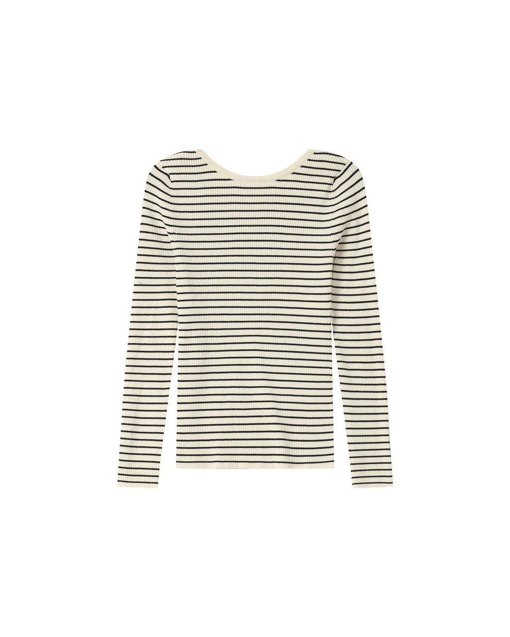 Pull A Rayures Marinières Ecru Samedi