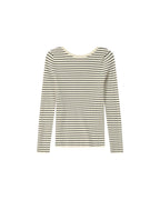 Pull A Rayures Marinières Ecru Samedi