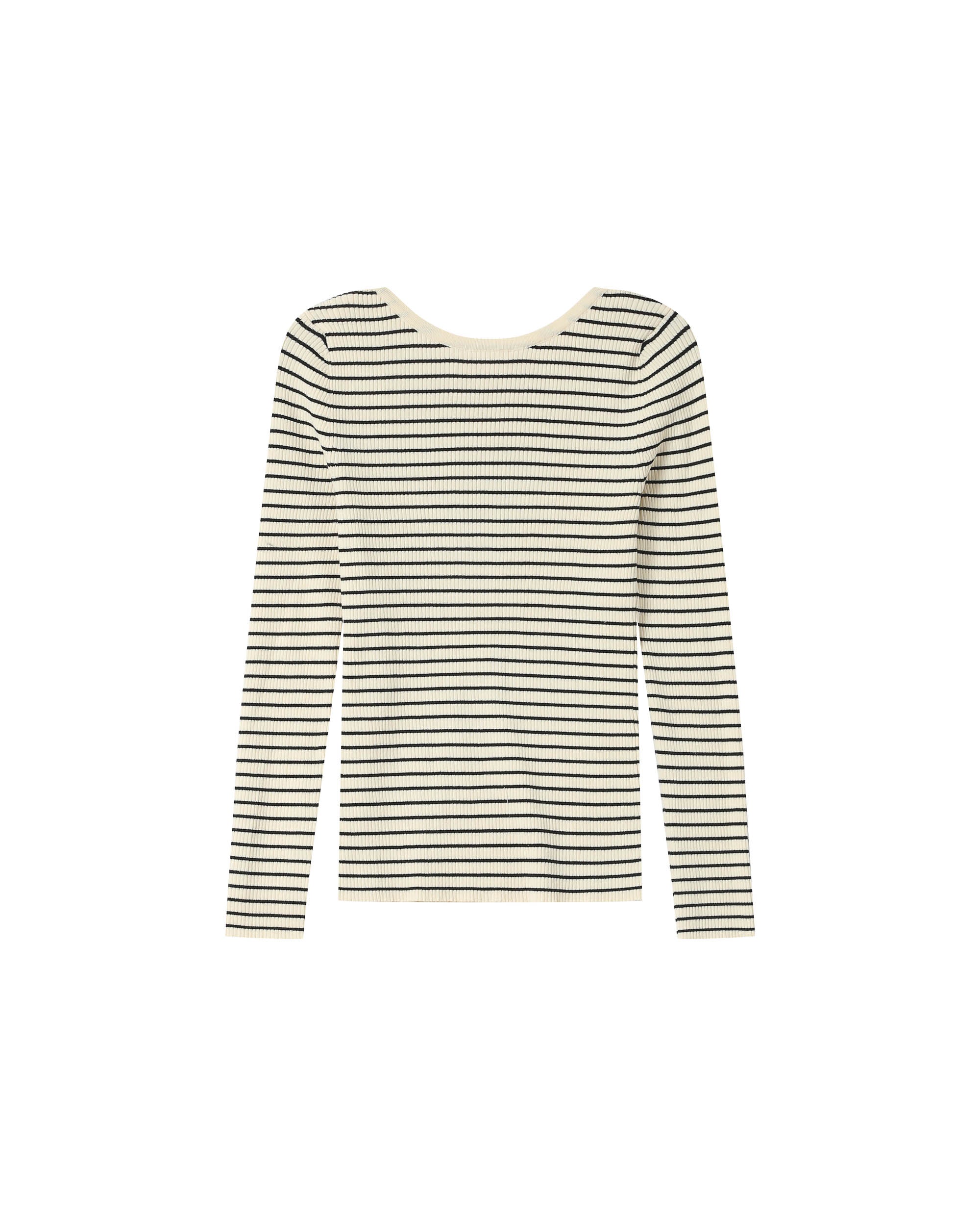 Pull A Rayures Marinières Ecru Samedi