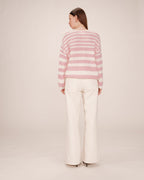 Pull A Rayures Cristal Rose Sand