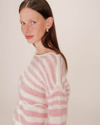 Pull A Rayures Cristal Rose Sand