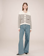 Cardigan Boutonne Ecru Sailor