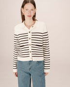 Cardigan Boutonne Ecru Sailor