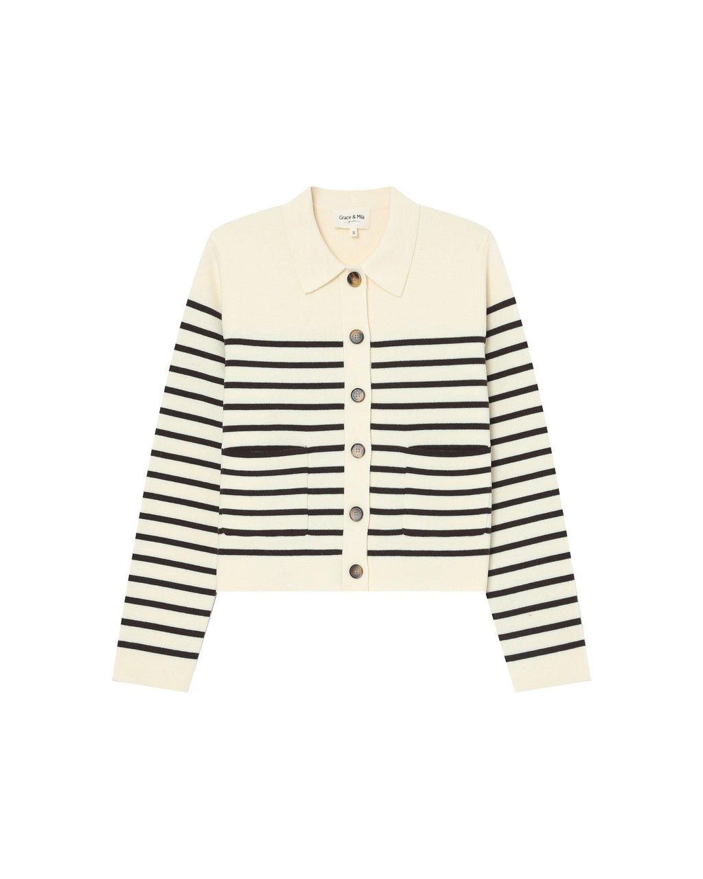 Cardigan Boutonne Ecru Sailor