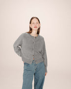 Buttoned Grey Cardigan Sanders