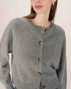 Buttoned Grey Cardigan Sanders